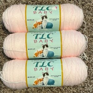 TLC Baby Yarn in Light Pink-Lot of 3